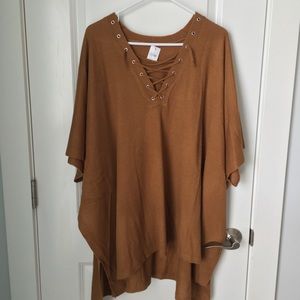 Brown poncho